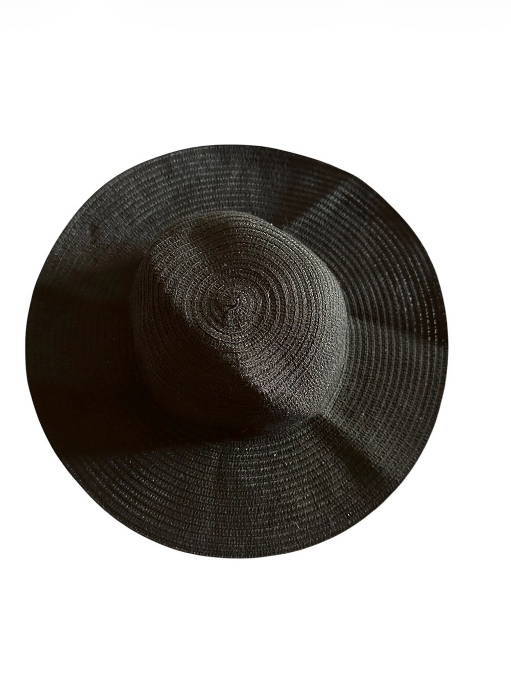 Reclaimed Vintage Black Wide-Brim Straw Sun Hat - Picture 3 of 7